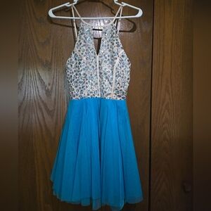 Blue Sparkling Tulle Dress